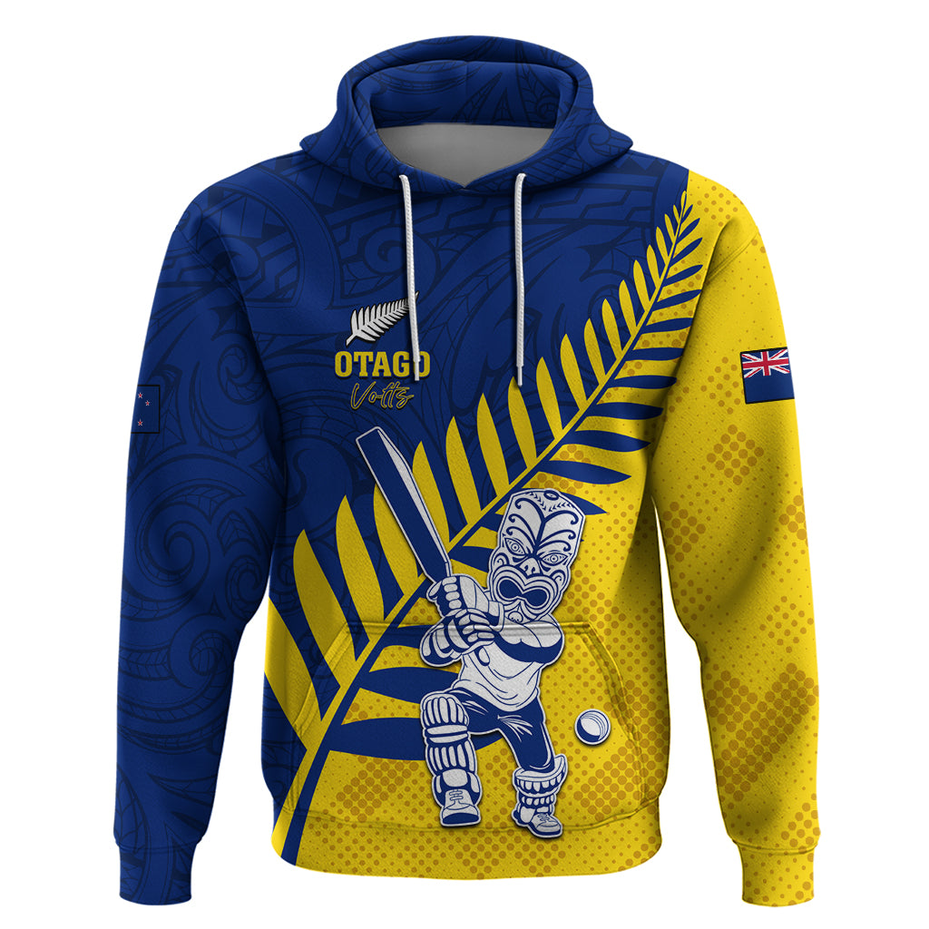 Custom New Zealand Otago Cricket Zip Hoodie With Maori Pattern LT05 Pullover Hoodie Yellow - Polynesian Pride