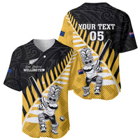 Custom New Zealand Wellington Cricket Baseball Jersey With Maori Pattern LT05 - Polynesian Pride