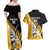 Custom New Zealand Wellington Cricket Couples Matching Off Shoulder Maxi Dress and Hawaiian Shirt With Maori Pattern