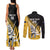 Custom New Zealand Wellington Cricket Couples Matching Tank Maxi Dress and Long Sleeve Button Shirt With Maori Pattern