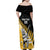 Custom New Zealand Wellington Cricket Family Matching Off Shoulder Maxi Dress and Hawaiian Shirt With Maori Pattern