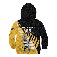 Custom New Zealand Wellington Cricket Kid Hoodie With Maori Pattern LT05 - Polynesian Pride