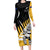 Custom New Zealand Wellington Cricket Long Sleeve Bodycon Dress With Maori Pattern