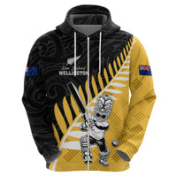 Custom New Zealand Wellington Cricket Zip Hoodie With Maori Pattern LT05 - Polynesian Pride