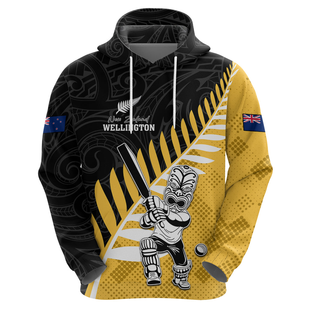 Custom New Zealand Wellington Cricket Zip Hoodie With Maori Pattern LT05 - Polynesian Pride