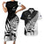 Custom New Zealand Cricket Couples Matching Short Sleeve Bodycon Dress and Hawaiian Shirt With Maori Pattern