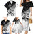 Custom New Zealand Cricket Family Matching Mermaid Dress and Hawaiian Shirt With Maori Pattern