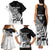 Custom New Zealand Cricket Family Matching Tank Maxi Dress and Hawaiian Shirt With Maori Pattern