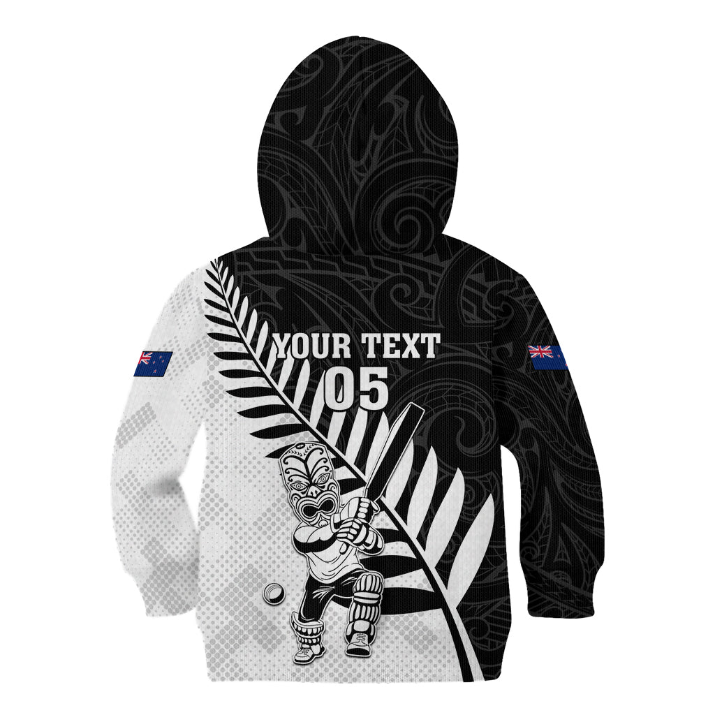 Custom New Zealand Cricket Kid Hoodie With Maori Pattern LT05 - Polynesian Pride