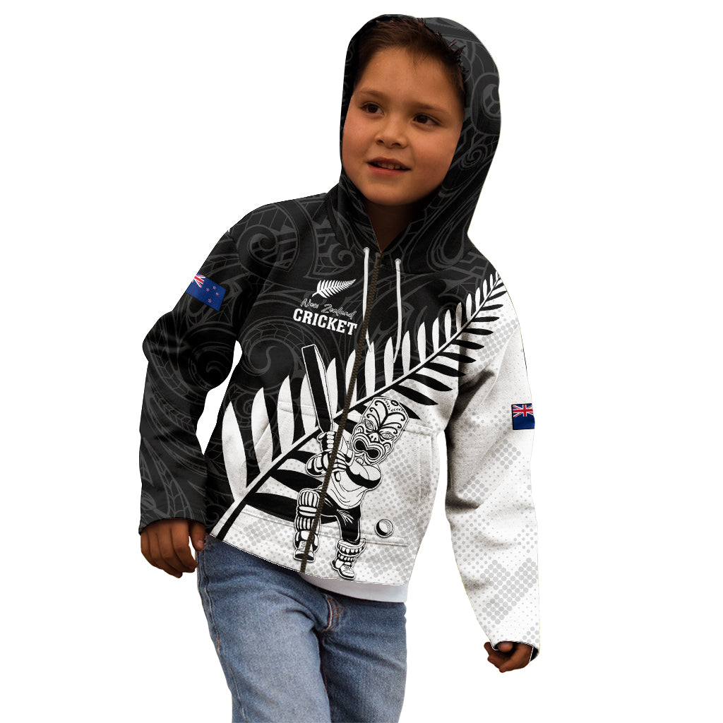 Custom New Zealand Cricket Kid Hoodie With Maori Pattern LT05 - Polynesian Pride