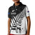 Custom New Zealand Cricket Kid Polo Shirt With Maori Pattern