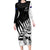 Custom New Zealand Cricket Long Sleeve Bodycon Dress With Maori Pattern