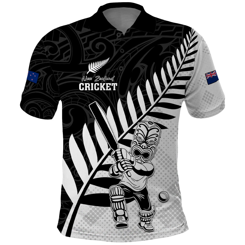 Custom New Zealand Cricket Polo Shirt With Maori Pattern