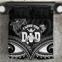 Happy Father's Day Bedding Set I Love You Dad Polynesian Style LT05 Black - Polynesian Pride
