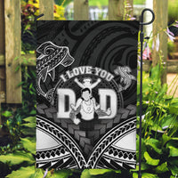 Happy Father's Day Garden Flag I Love You Dad Polynesian Style LT05 Garden Flag Black - Polynesian Pride