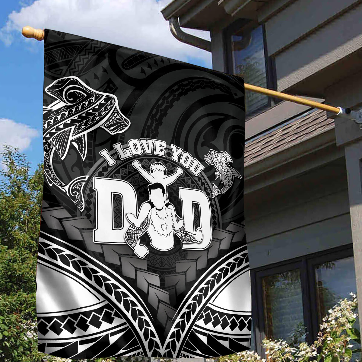 Happy Father's Day Garden Flag I Love You Dad Polynesian Style LT05 - Polynesian Pride