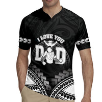 Personalised Happy Father's Day Rugby Jersey I Love You Dad Polynesian Style LT05 - Polynesian Pride