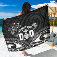 Happy Father's Day Sarong I Love You Dad Polynesian Style LT05 One Size 44 x 66 inches Black - Polynesian Pride