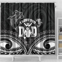 Happy Father's Day Shower Curtain I Love You Dad Polynesian Style LT05 - Polynesian Pride