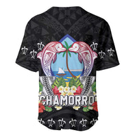 Guam Chamorro Baseball Jersey Tribal Latte Stone With Dolphins Black LT05 - Polynesian Pride