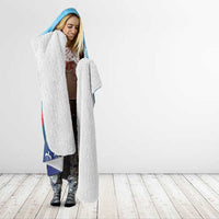 Guam Chamorro Hooded Blanket Tribal Latte Stone With Dolphins Blue LT05 - Polynesian Pride
