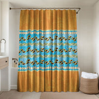 Hawaii Humuhumu Fish Maile Pikake Lei Bathroom Set Tribal Tapa Orange Version LT05 Shower Curtain Only Orange - Polynesian Pride
