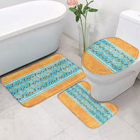 Hawaii Humuhumu Fish Maile Pikake Lei Bathroom Set Tribal Tapa Orange Version LT05 - Polynesian Pride