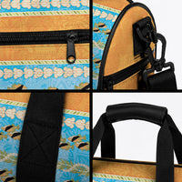 Hawaii Humuhumu Fish Maile Pikake Lei Duffle Bag Tribal Tapa Orange Version LT05 - Polynesian Pride