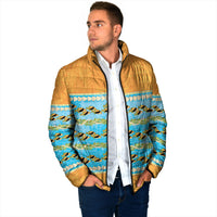 Hawaii Humuhumu Fish Maile Pikake Lei Padded Jacket Tribal Tapa Orange Version LT05 - Polynesian Pride