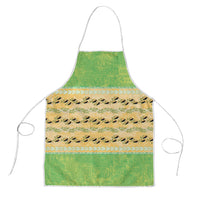 Hawaii Humuhumu Fish Maile Pikake Lei Apron Tribal Tapa Green Version LT05 Green - Polynesian Pride