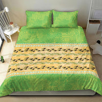 Hawaii Humuhumu Fish Maile Pikake Lei Bedding Set Tribal Tapa Green Version LT05 - Polynesian Pride