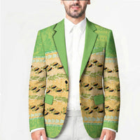 Hawaii Humuhumu Fish Maile Pikake Lei Blazer Tribal Tapa Green Version LT05 - Polynesian Pride
