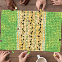 Hawaii Humuhumu Fish Maile Pikake Lei Puzzle Tribal Tapa Green Version LT05 - Polynesian Pride