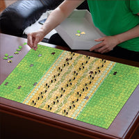 Hawaii Humuhumu Fish Maile Pikake Lei Puzzle Tribal Tapa Green Version LT05 - Polynesian Pride