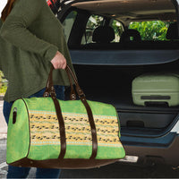 Hawaii Humuhumu Fish Maile Pikake Lei Travel Bag Tribal Tapa Green Version LT05 - Polynesian Pride