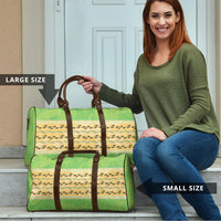 Hawaii Humuhumu Fish Maile Pikake Lei Travel Bag Tribal Tapa Green Version LT05 - Polynesian Pride