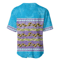 Hawaii Humuhumu Fish Maile Pikake Lei Baseball Jersey Tribal Tapa Blue Version LT05 - Polynesian Pride