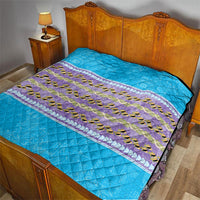 Hawaii Humuhumu Fish Maile Pikake Lei Quilt Tribal Tapa Blue Version LT05 - Polynesian Pride