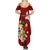 Personalized Tonga Summer Maxi Dress Coat Of Arms Plumeria With Ngatu Pattern LT05 - Polynesian Pride