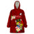 Personalized Tonga Wearable Blanket Hoodie Coat Of Arms Plumeria With Ngatu Pattern LT05 One Size Red - Polynesian Pride