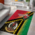 Happy Vanuatu Constitution Day Area Rug Flag Style With Sand Drawing Pattern