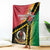 Happy Vanuatu Constitution Day Blanket Flag Style With Sand Drawing Pattern