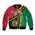 Happy Vanuatu Constitution Day Bomber Jacket Flag Style With Sand Drawing Pattern