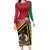 Happy Vanuatu Constitution Day Family Matching Long Sleeve Bodycon Dress and Hawaiian Shirt Flag Style With Sand Drawing Pattern