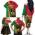 Happy Vanuatu Constitution Day Family Matching Off The Shoulder Long Sleeve Dress and Hawaiian Shirt Flag Style With Sand Drawing Pattern