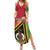 Happy Vanuatu Constitution Day Family Matching Summer Maxi Dress and Hawaiian Shirt Flag Style With Sand Drawing Pattern