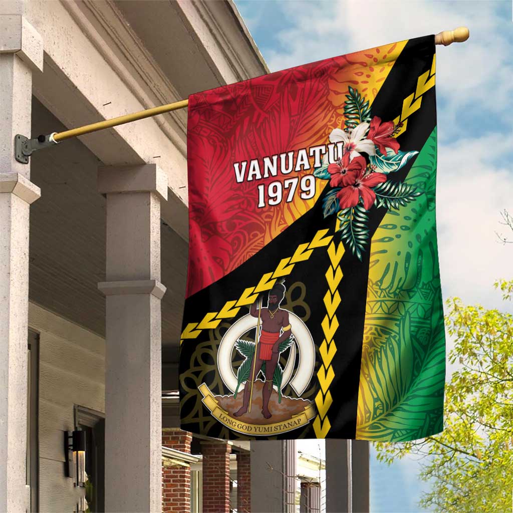Happy Vanuatu Constitution Day Garden Flag Flag Style With Sand Drawing Pattern LT05 House Flag Red - Polynesian Pride