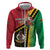 Happy Vanuatu Constitution Day Hoodie Flag Style With Sand Drawing Pattern