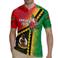 Happy Vanuatu Constitution Day Rugby Jersey Flag Style With Sand Drawing Pattern LT05 - Polynesian Pride