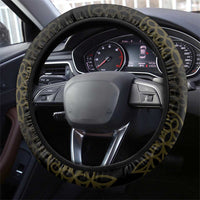Happy Vanuatu Constitution Day Steering Wheel Cover Flag Style With Sand Drawing Pattern LT05 - Polynesian Pride